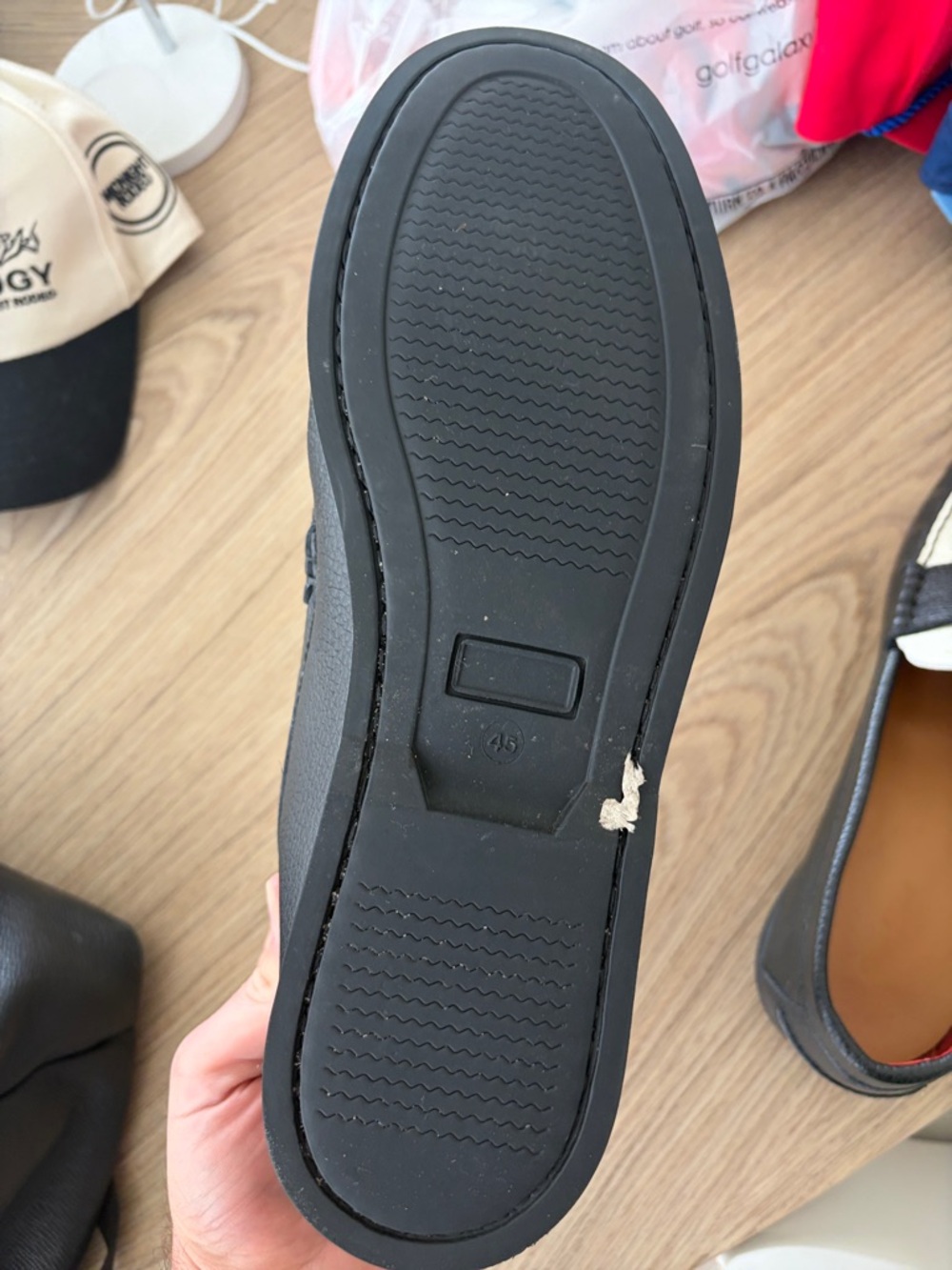 Oliver Cabell Black and White Penny Loafers with Red Lining - Picture 7 of 11